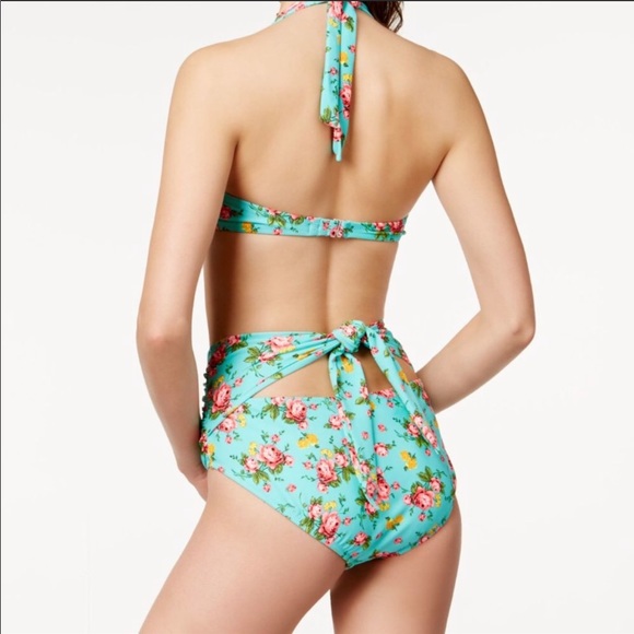 SOLD!!!!!!!!! Betsy Johnson//floral high-wasted bikini set - Picture 3 of 5